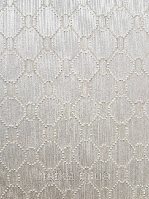 Текстильні шпалери на флізеліновій основі Da capo RaschTextil геометрія ромб овал сітка коричневі фон пісочний Київ - фото 3