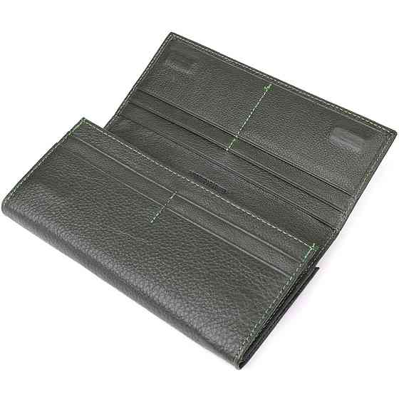 Стильний гаманець для жінок з монетницею із натуральної шкіри ST Leather 23106 Зелений Київ