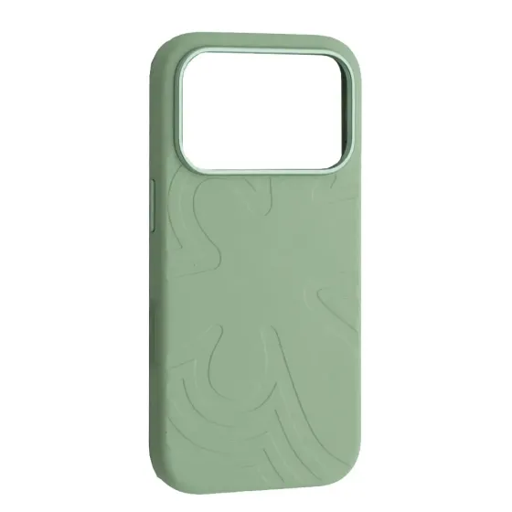 IPhone 17 Pro Чохол силіконовий Liquid Flower (зеленій) Одеса