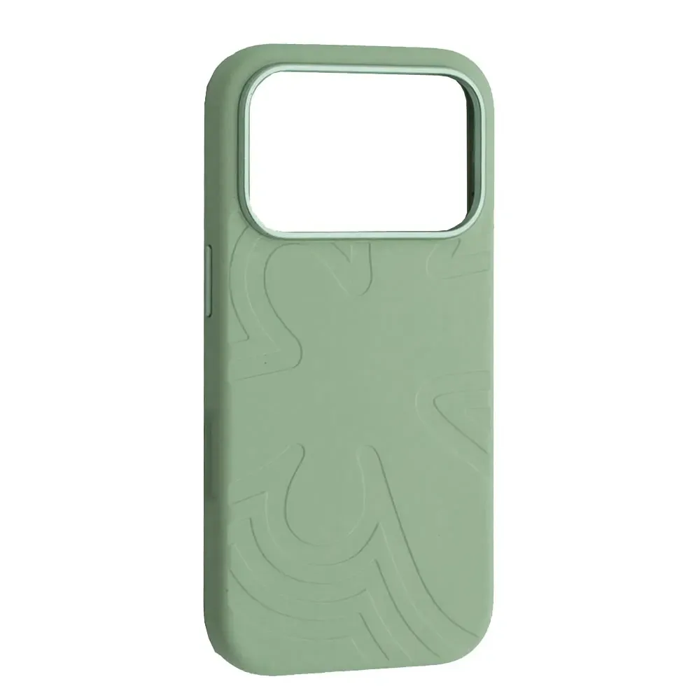 IPhone 17 Pro Чохол силіконовий Liquid Flower (зеленій) Одеса - фото 1