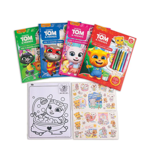 Дитяча книжка-розмальовка Keybaby з крейдою та наліпками для дітей від 1 року, у кольорі Pink Кам'янець-Подільський