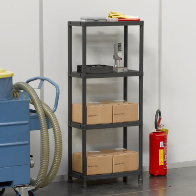 Стеллаж Plastmeccanica Universal Vent пластиковый 4 полки 60х30х138 см черный (5136) Винница - изображение 4