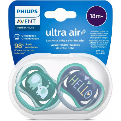 Пустышка Philips AVENT Ultra Air, 18+ міс. 2 шт (SCF349/18) Винница - изображение 3
