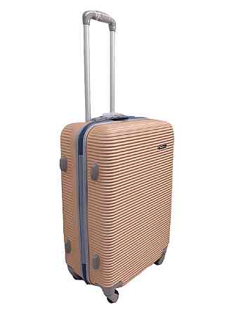 Валіза пластикова MILANO BAG 004 середня золотисто-рожева Київ