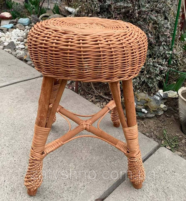 Пуфик из лозы плетеный круглый Киев - изображение 2