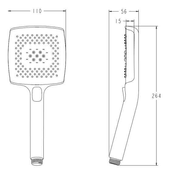 Лійка для душу Koer KP-0409-01 4 функції (Колір хром) (KR5413) Київ