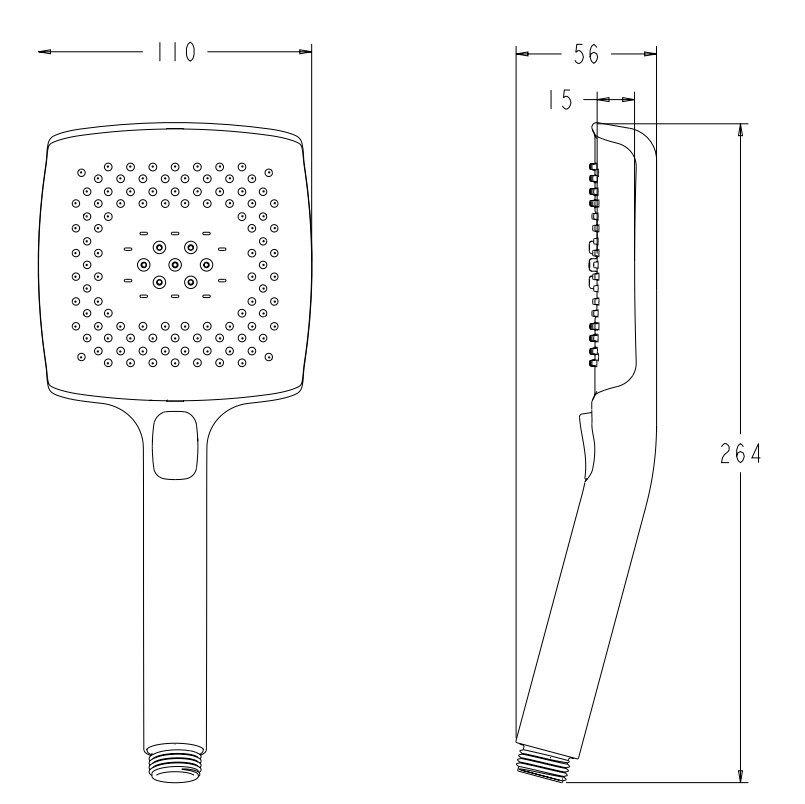 Лійка для душу Koer KP-0409-01 4 функції (Колір хром) (KR5413) Київ - фото 2