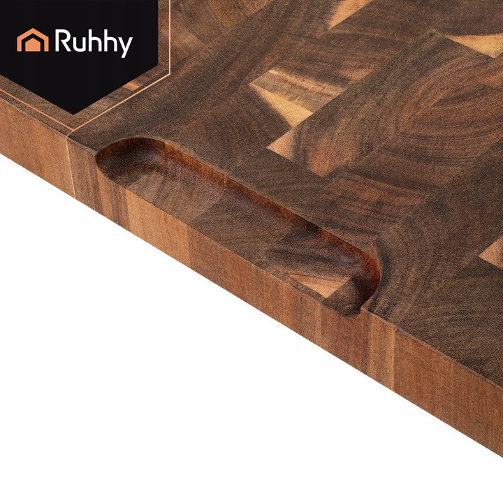 Кухонная разделочная доска из дерева акации с бортиками Ruhhy (26924) Нововолынск - изображение 3