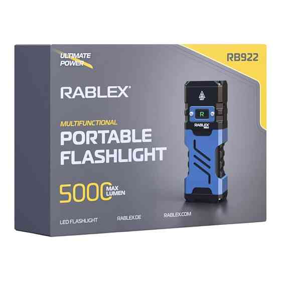 Ручний ліхтар Rablex RB922, 3*P50 LED, ЗП Type-C, Дніпро