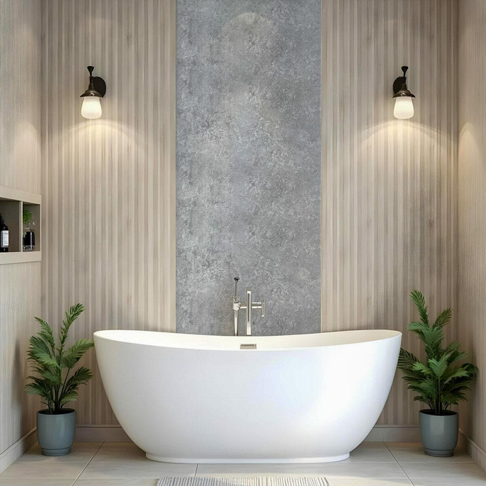 Декоративна ПВХ плита 1,22м х 2,44м х 3мм Бетон SW-00001410 Київ - фото 7