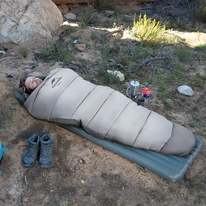 Туристический спальный мешок-кокон Naturehike P400 (до -18C) Серый Винница - изображение 2