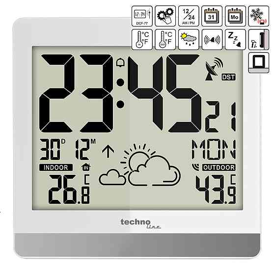 Часы настенные Technoline WS8119 White (WS8119) Винница