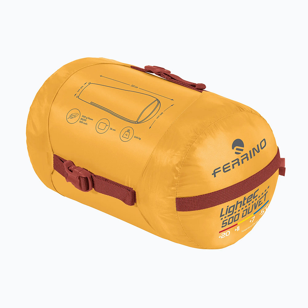 Спальный мешок Ferrino Lightec 500 Duvet RSD Down +7°C Желтый (86699NGG) Киев - изображение 4