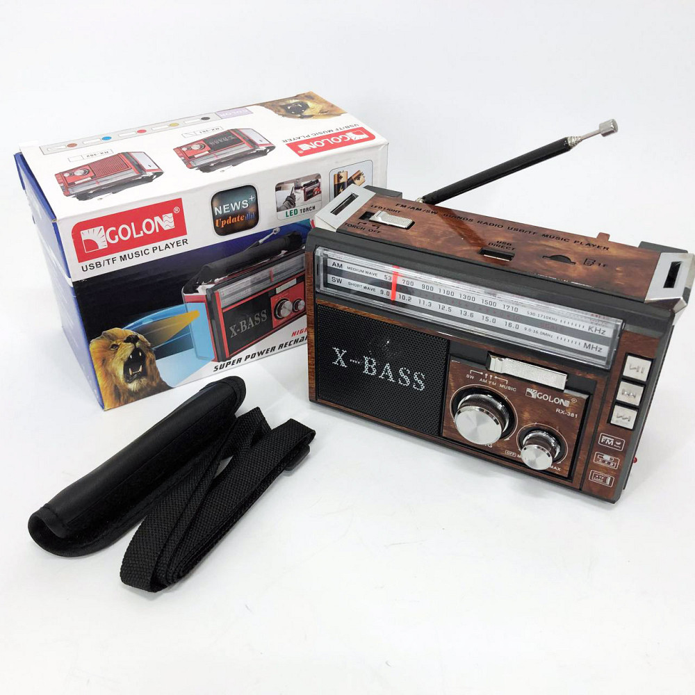 Fm аккумуляторный радио приемник в ретро стиле Golon RX-381, Радиоприемники аналоговые ZN-21 Киев - изображение 5