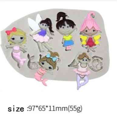 Молд силіконовий Ляльки 97 на 65 мм сірий Київ