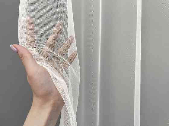 Тюль VR-Textil 1466т Грек-сетка с вышивкой Молочный с какао 300х270 см (42-0330) Киев