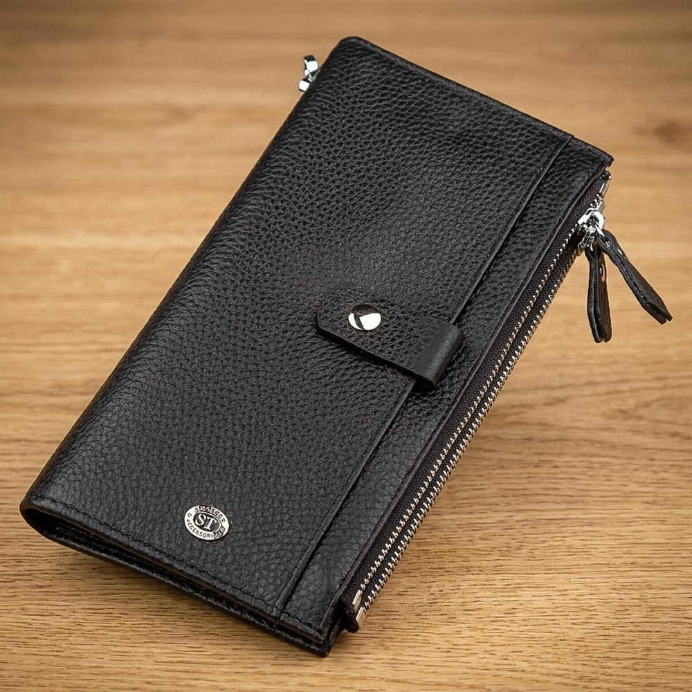 Кошелек ST Leather 18383 (ST420) надежный Черный Киев - изображение 8