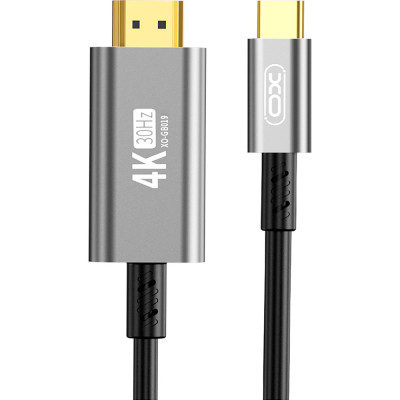 Кабель мультимедийный USB-C to HDMI 1.8m GB019-CHDMI XO (GB019-CHDMI.tranish) Винница - изображение 2