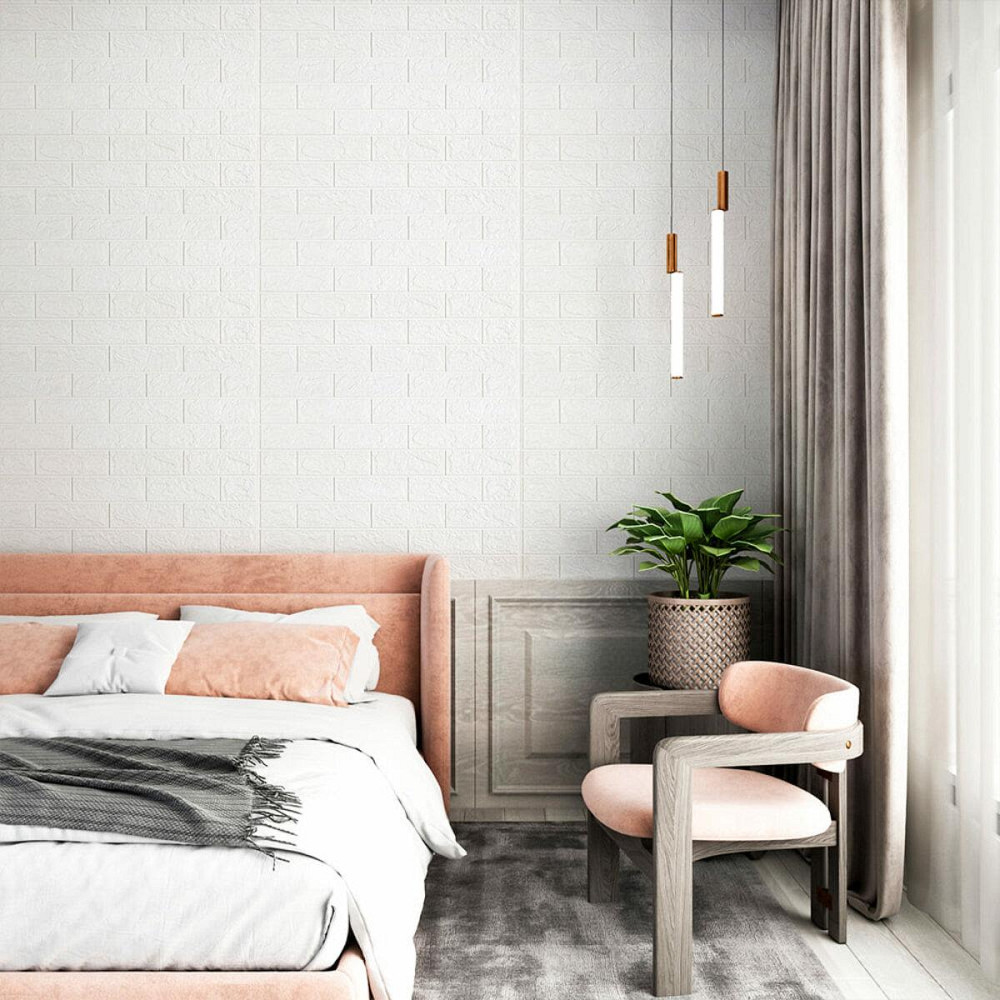 Самоклеющаяся 3D панель под Белый Кирпич в рулоне 3080x700x3мм (R001-3) SW-00001393 Киев - изображение 6