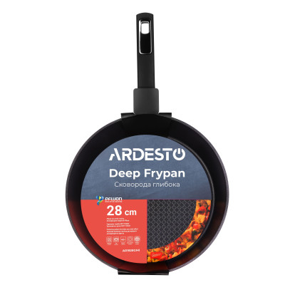 Сковорода Ardesto Gemini Lucca, 28см, алюміній, чорний (AR1928GMI) Винница - изображение 5