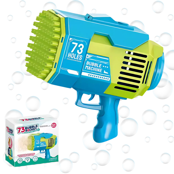 Генератор мыльных пузырей, пистолет на аккумуляторе для мыльных пузырей, мыльные пузыри для детей, голубой Каменец-Подольский