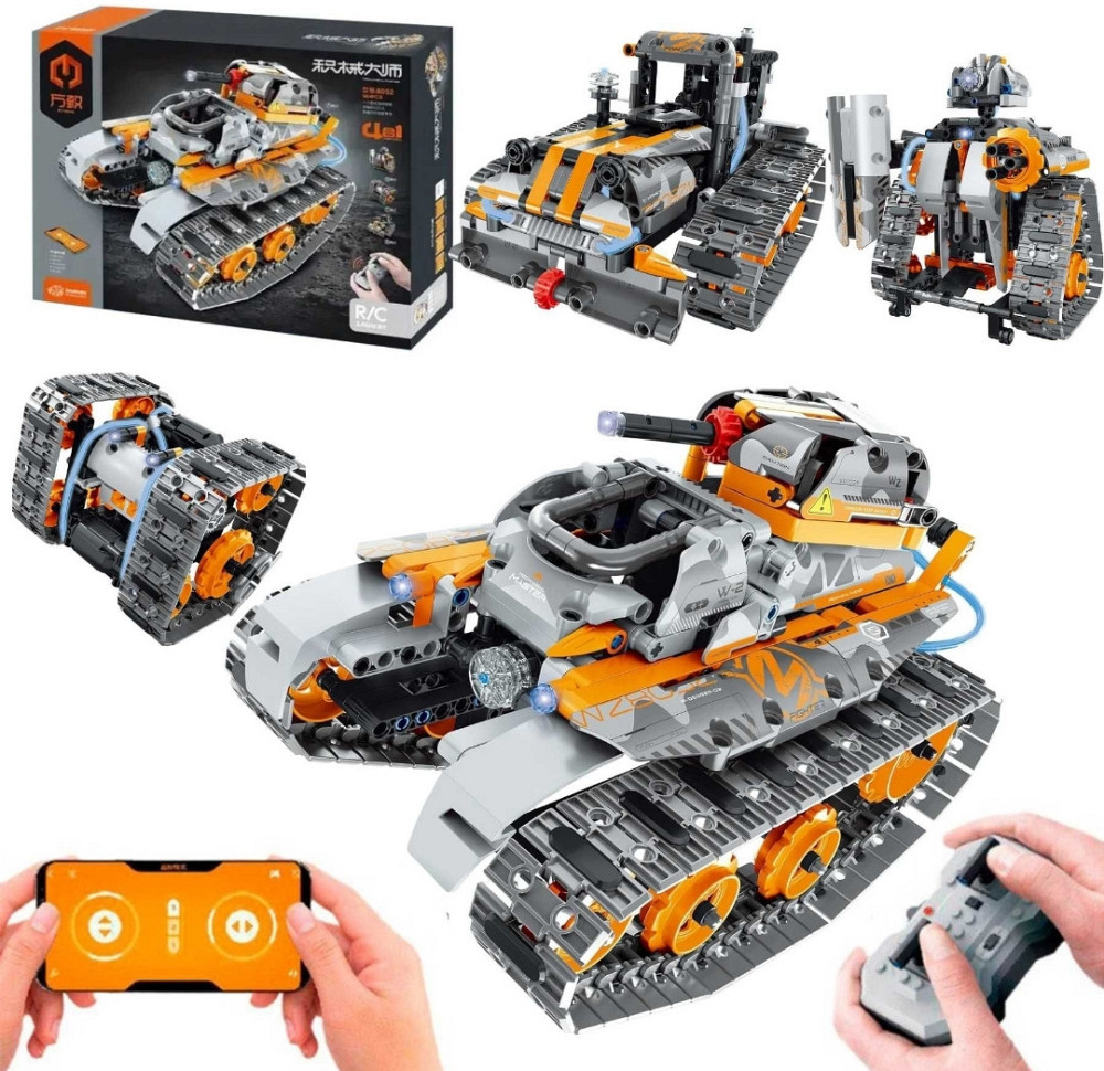 Конструктор STEM на радіокеруванні 4в1  танк робот-трансформер. Київ - фото 6