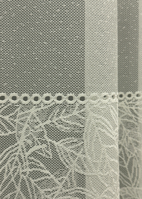 Тюль жаккард цвет молочный 1667т Киев - изображение 4