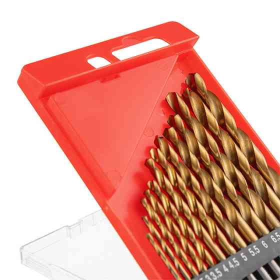 Набор сверл по металлу DIN338 HSS, 13 шт. (2-8 мм), покрытие Ti INTERTOOL SD-0014 Киев