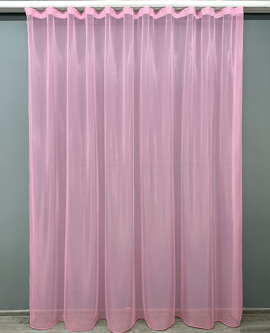 Тюль органза однотонна колір рожевий 002т Київ - фото 15