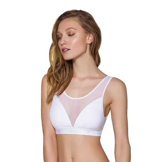 Топ з прозорою вставкою Passion PS002 TOP XL, white Львів