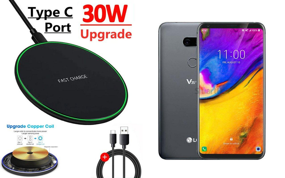 Бездротовий зарядний пристрій Copper до 30W для Infinix Note 40, Note 40 Pro, USB-C, LED Київ - фото 1