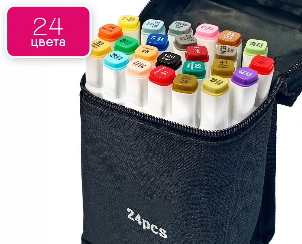 Набір скетч маркерів для малювання Touch Sketch 24 шт, Маркери художні двосторонні для художників Кам'янець-Подільський - фото 2