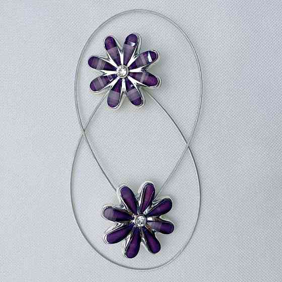 Магніти для штор та гардин "Квітка" набір 2 шт Фіолетовий (81-247) Київ