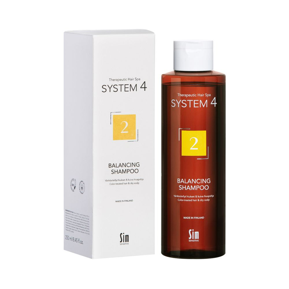 Шампунь №2 для сухого, фарбованого і пошкодженого волосся System 4 №2 Balancing Shampoo Sim Sensitive 250 мл Київ - фото 1