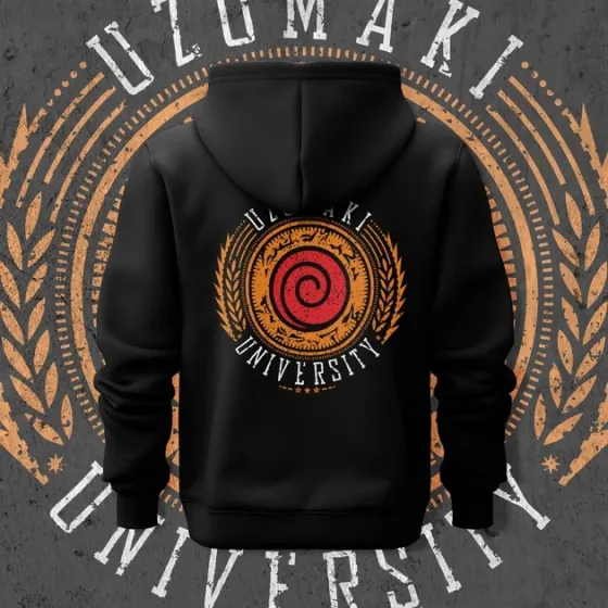 Худи мужское с принтом Наруто Uzumaki University Размер 46 Anime1167 Днепр