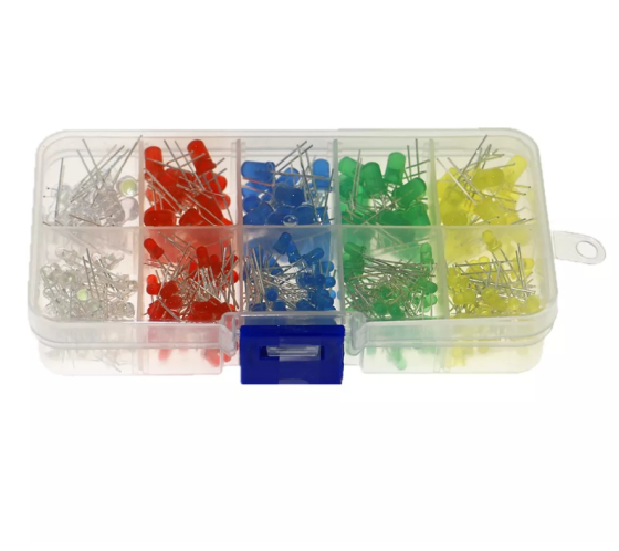 Набір LED-світлодіодів 3/5 мм, 300 шт, 5 кольорів у кейсі Київ