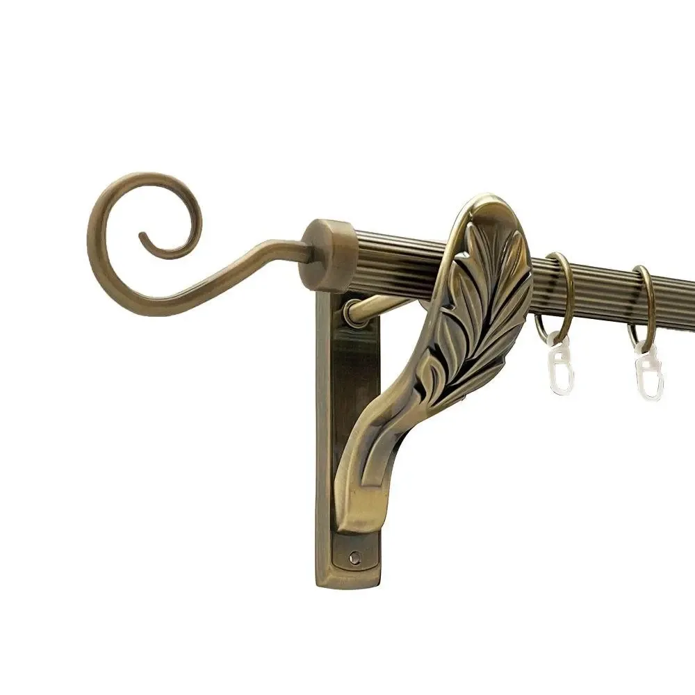 Карниз Orvit Гак металевий однорядний ретро рифлена труба кільце металеве Антик 25 мм 240 см (00-00016604) Львов - изображение 1