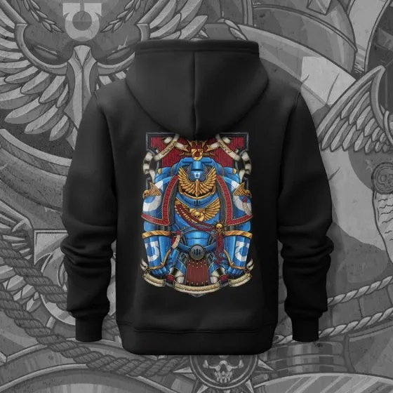 Худі для підлітка хлопчика з принтом WarHammer 40K Ultramarine140 Розмір 140 Anime11114 Дніпро