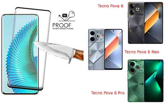 Захисне скло HyperGlass Pro для Tecno Pova 6, Pova 6 Neo, Pova 6 Pro – максимальна чутливість та захист Київ