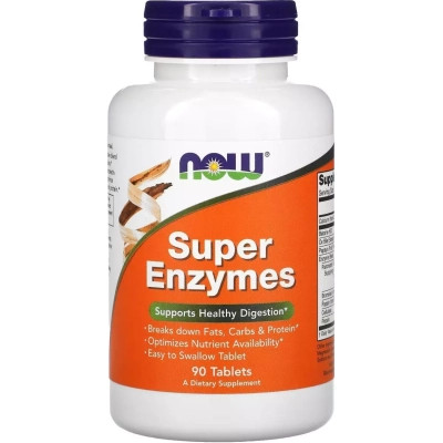Вітамінно-мінеральний комплекс Now Foods Суперферменти, Super Enzymes, 90 таблеток (NOW-02960) Вінниця - фото 1