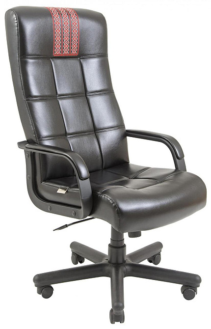 Офисное Кресло Руководителя Richman Virginia Titan Gloss Black (Без Принта) Пластик Рич М3 MultiBlock Черный Киев - изображение 1