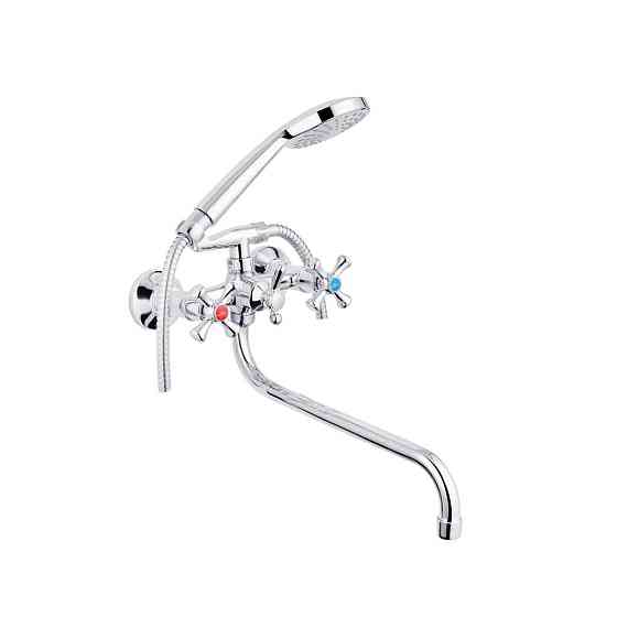 Змішувач для ванни Kroner KRM Rhein - C073 з душовим гарнітуром, хром Київ