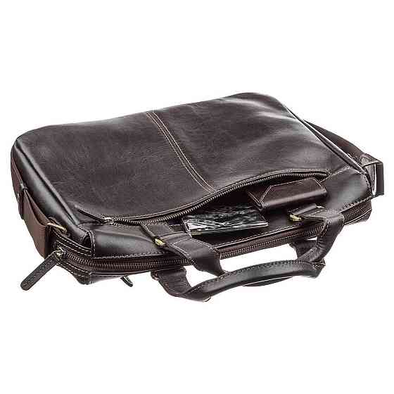 Сумка чоловіча SHVIGEL 11138 шкіряна Коричнева Київ