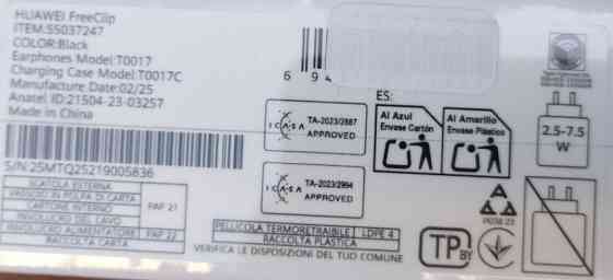 TWS-наушники Huawei FreeClip Bluetooth 5.3 Black. Киев