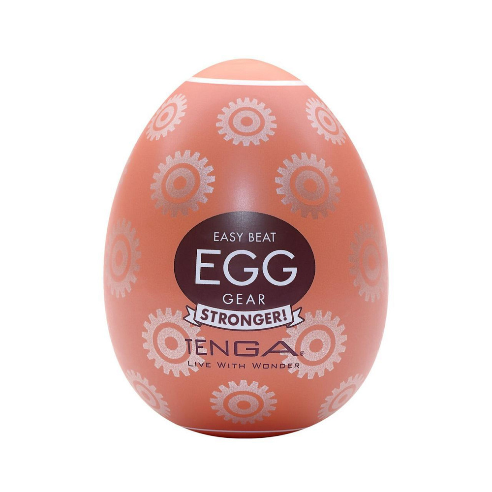 Мастурбатор-яйце Tenga Egg Gear, щільний TPE, пробник лубриканту 5 мл Sex Aura Київ - фото 1