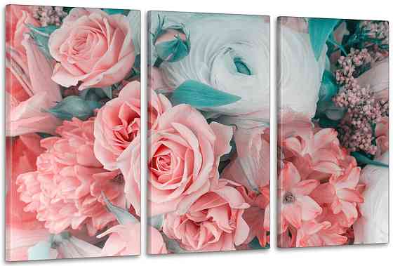 Модульная картина в гостиную / спальню  Троянди   ART-028_3A Киев