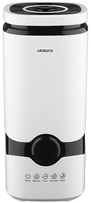 Зволожувач повітря ARDESTO ультразвуковий, 40м2, 4л, 300мл/г, електр. кер-ння, пульт ДК, верх. залив води, білий Киев - изображение 1