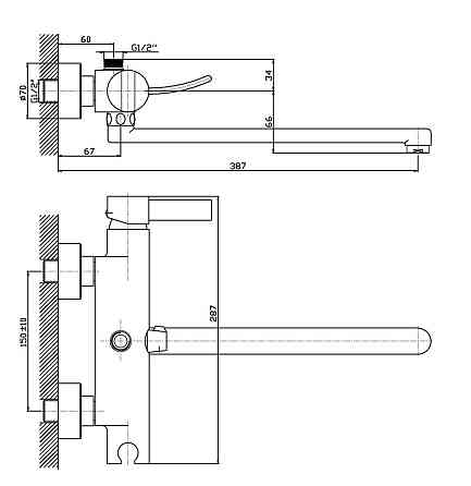Змішувач для ванни Haiba Alaska 006   ( HB0014 ) 24257 Харків