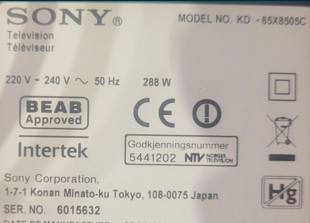 Телевізор SONY 65" Київ - фото 1