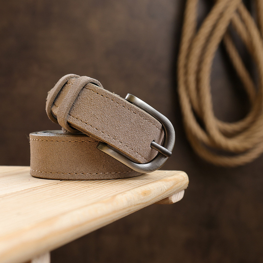 Модный женский замшевый ремень Vintage 20789 Серый Киев - изображение 10